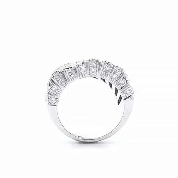 3 1/2 Carat Fancy Diamond Ring in 18K White Gold