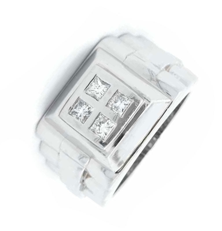 2/3 Carat Designer Diamond Gents Ring in Platinum