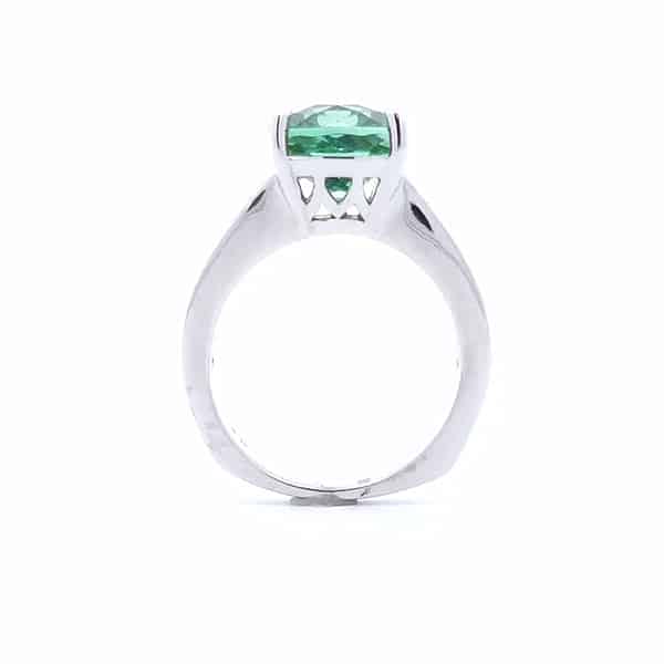 Green Tourmaline 6 Carat Ring in 14K