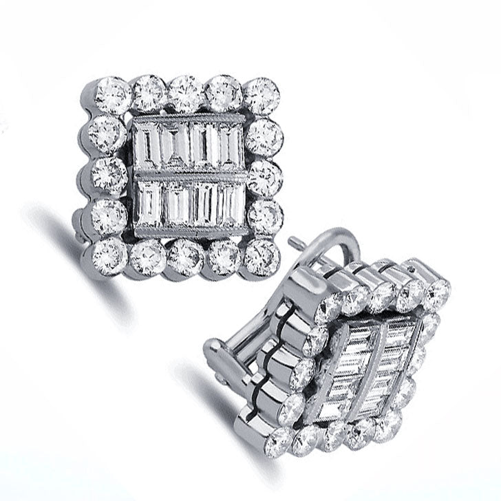 4 Carat Diamond Earrings in 18k Gold