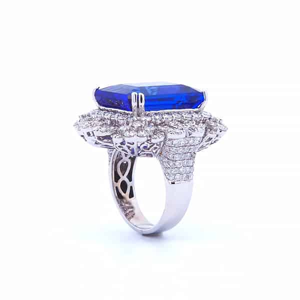 23 Carat Tanzanite Ring in 18K Gold