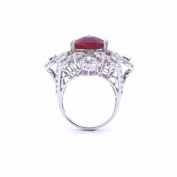 10 Carat Pink Tourmaline Ring in 18K