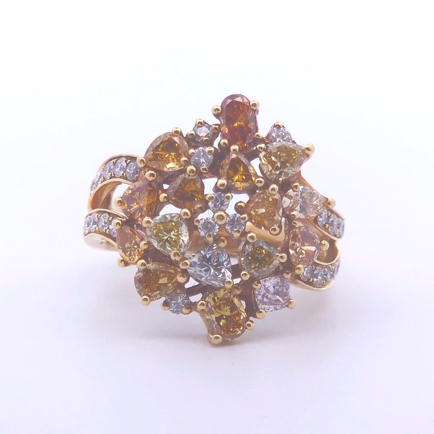 2.58ct Fancy Diamond Ring in 18k Gold