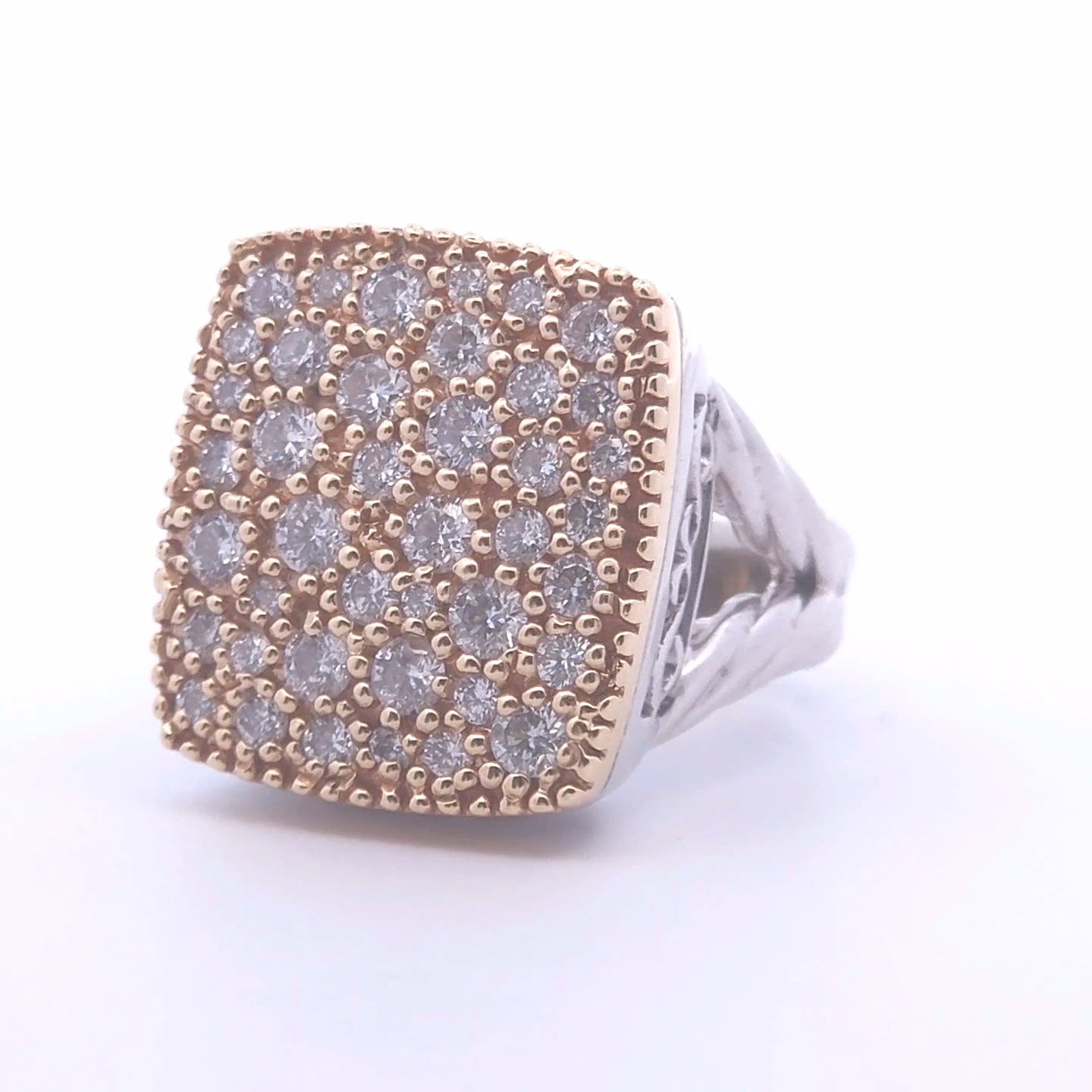 1.57ct Diamond Cluster Ring in 14K Gold