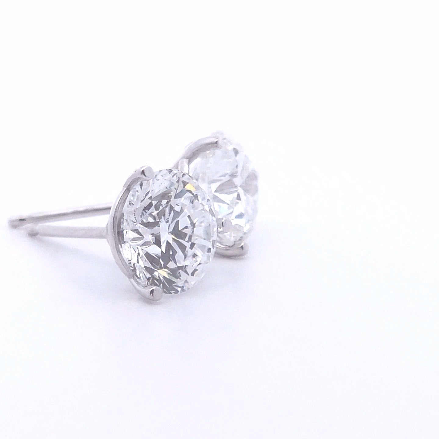 3.27ct Lab Diamond Studs in 10k Gold