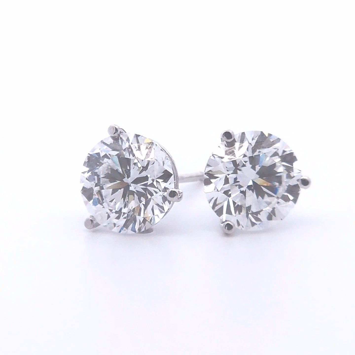 3.27ct Lab Diamond Studs in 10k Gold