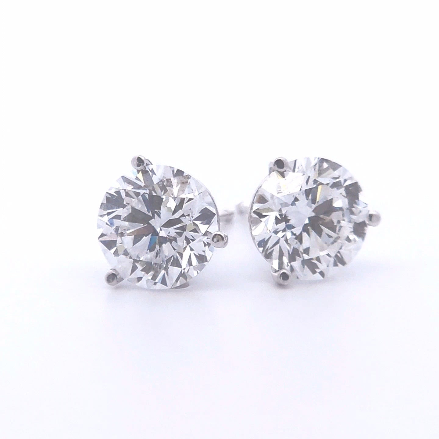 3.27ct Lab Diamond Studs in 10k Gold
