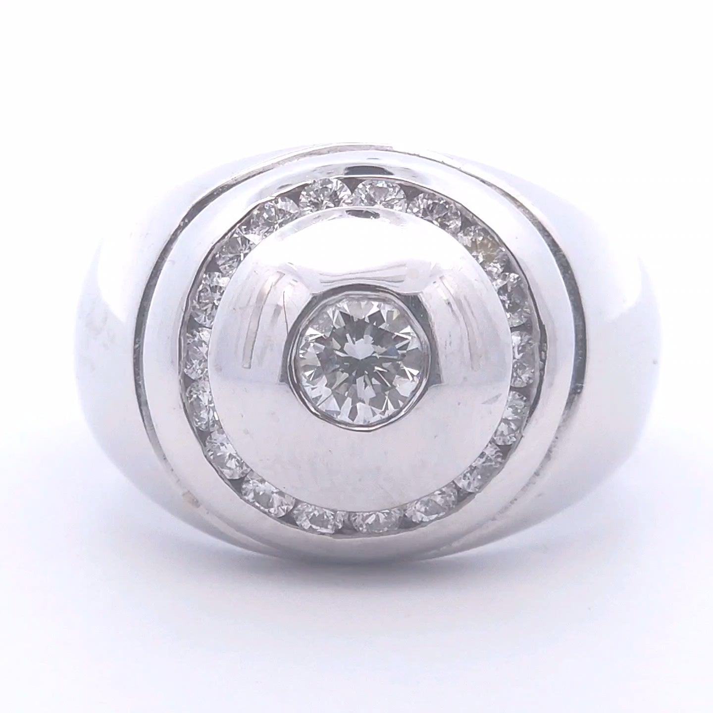 1 1/8 Carat Diamond Men's Ring in 14k Gold