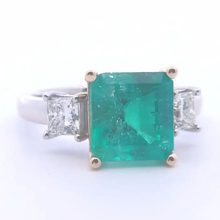 3 3/4 Carat Emerald Ring In 14k Gold