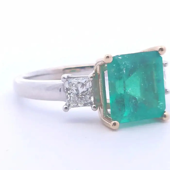 3 3/4 Carat Emerald Ring In 14k Gold