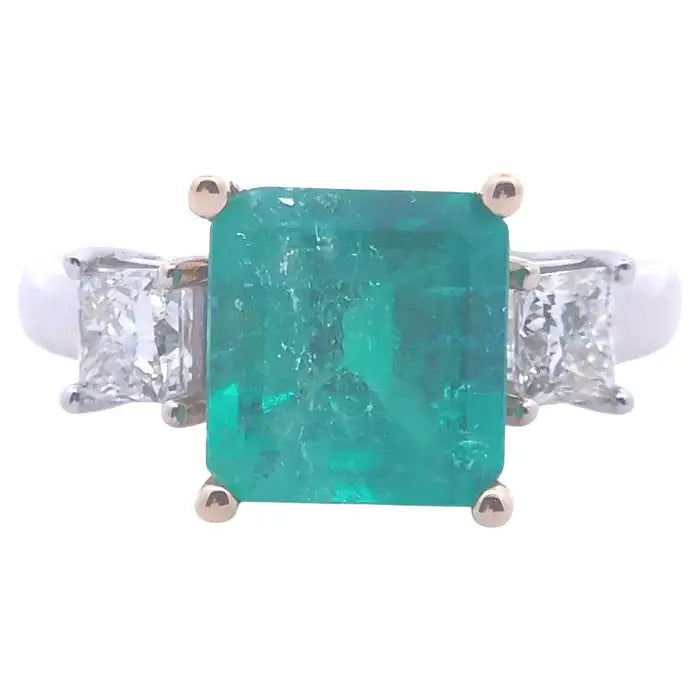 3 3/4 Carat Emerald Ring In 14k Gold