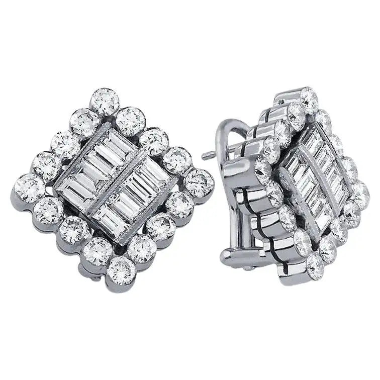 4 Carat Diamond Earrings in 18k Gold