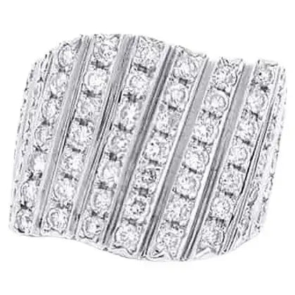 3 1/2 Carat Fancy Diamond Ring in 18K White Gold