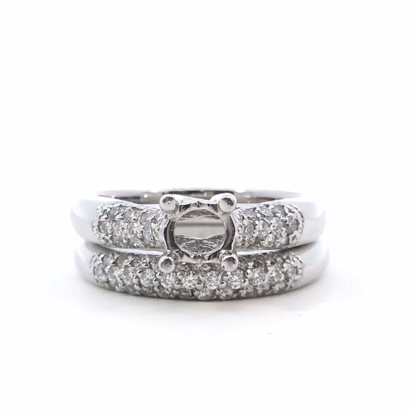 0.55ct Diamond Platinum 2pc. Semi-Mount