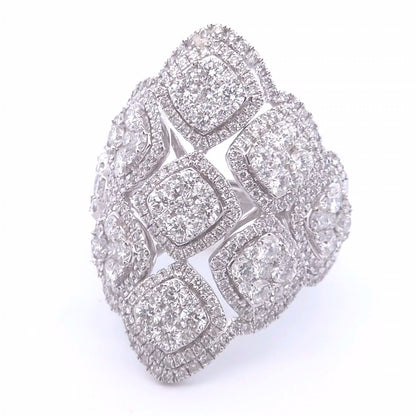 3.54ct Round Diamond Fashion Ring in 18k WG