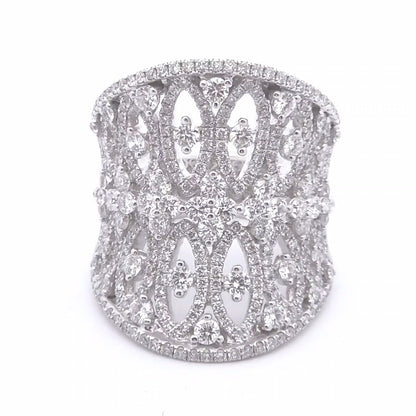 2.65 Round Diamond Fashion Ring in 18k WG