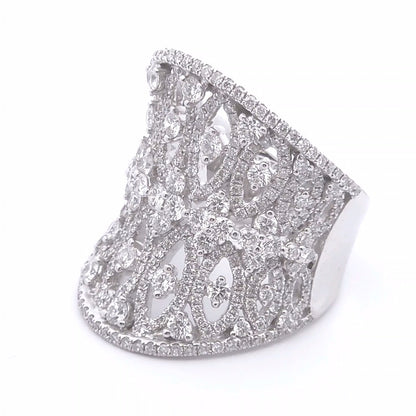 2.65 Round Diamond Fashion Ring in 18k WG