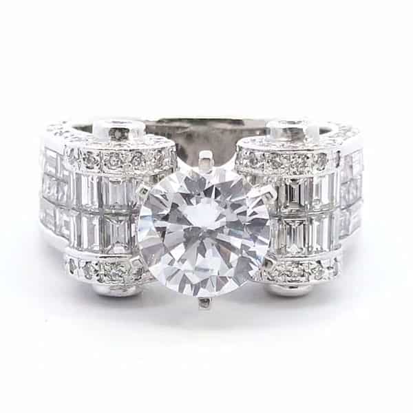 Krizanti 3 1/3 ct Semi Mount Ring in 18K