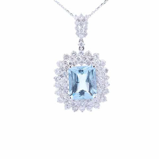 5 Carat Aquamarine Pendant in 18K