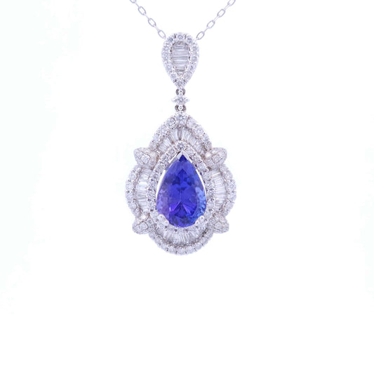 3 3/4 Carat Tanzanite Pendant in 18K