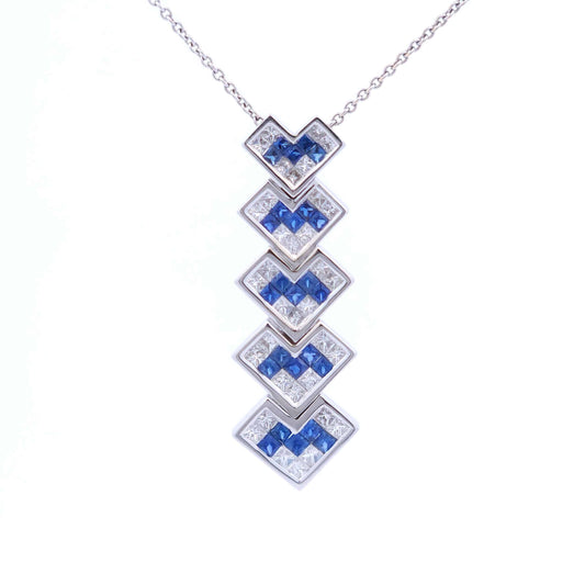 1 Carat Sapphire Necklace in 18K