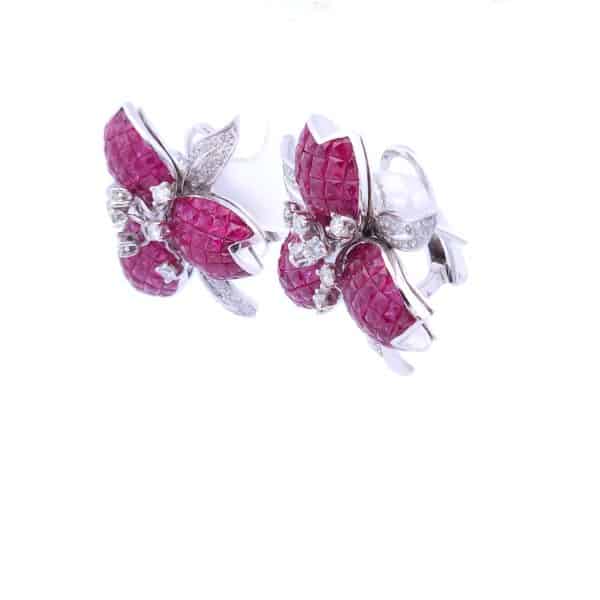 24 1/2 Carat Ruby Earrings in 18K