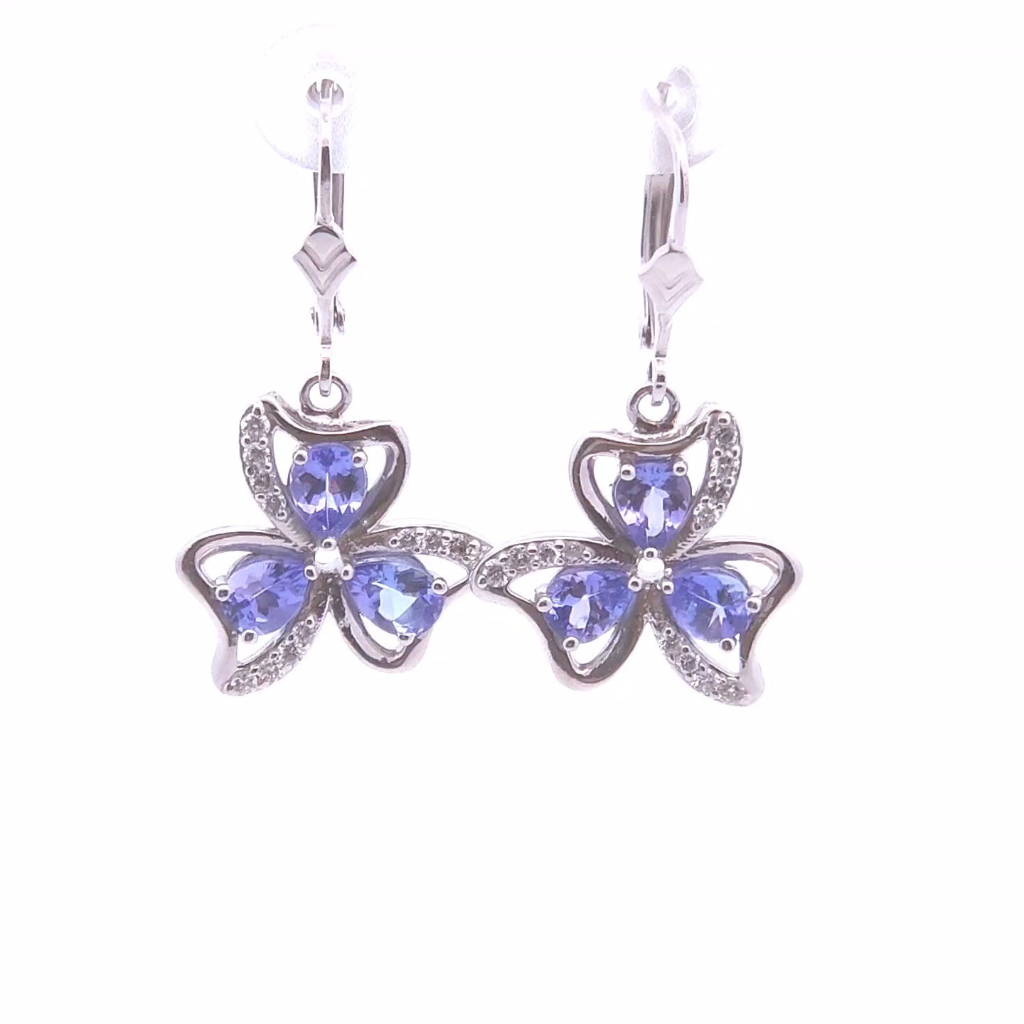 1.78 ct Tanzanite Earrings in 14k Gold