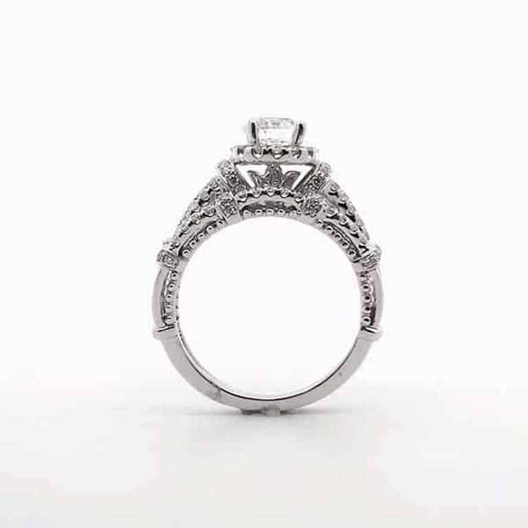 1 3/4 Carat 2 Piece Diamond Halo Wedding Ring