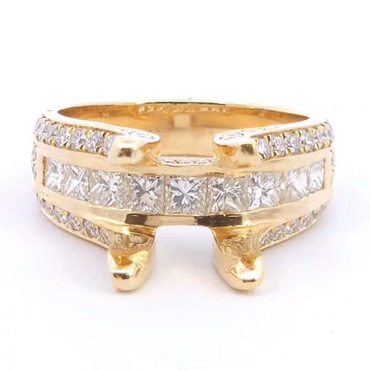 Krizanti 2 1/4 ct Semi Mount Ring in 18K