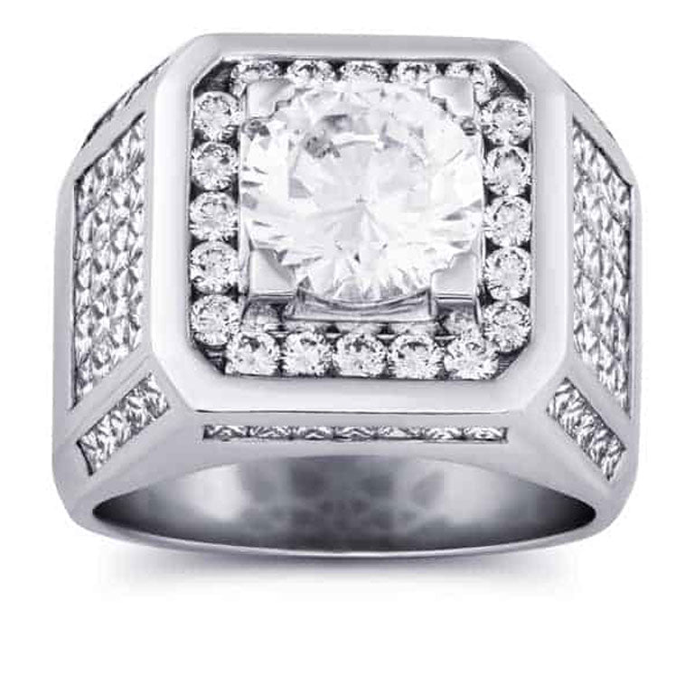 Light 4 Carat Men’s Ring In 18k Gold