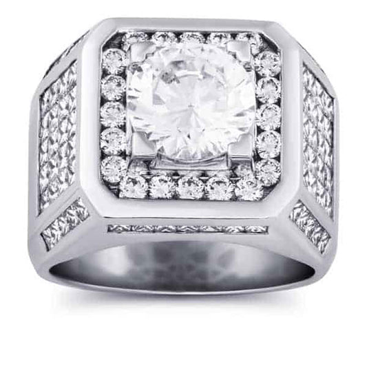 Light 4 Carat Men’s Ring In 18k Gold