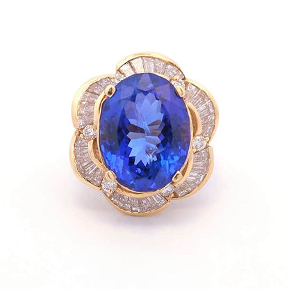 17 Carat Tanzanite Ring In 14K