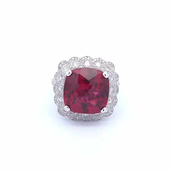 Rubelite 10 Carat Ring in 18K