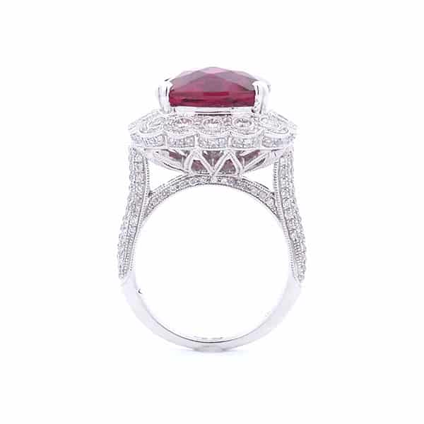 Rubelite 10 Carat Ring in 18K