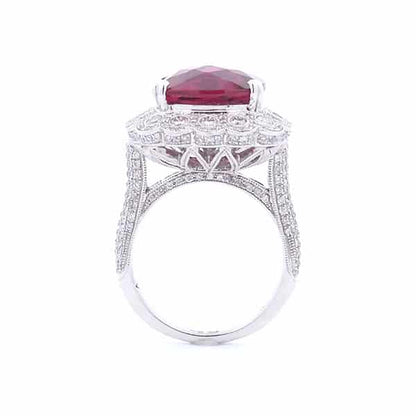 Rubelite 10 Carat Ring in 18K