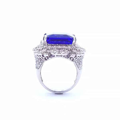 Tanzanite 23 Carat Ring in 18K