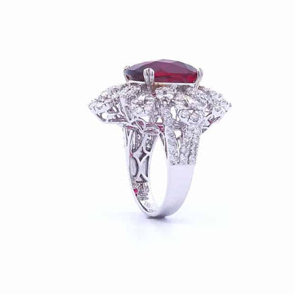 Pink Tourmaline 10 Carat Ring in 18K