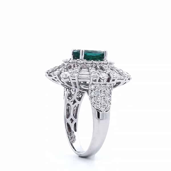 Green Tourmaline 4 Carat Ring in 18K