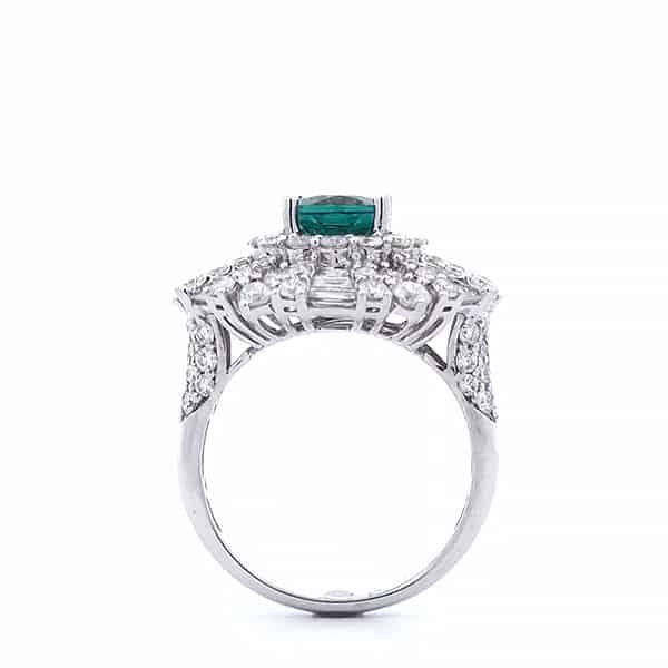 Green Tourmaline 4 Carat Ring in 18K