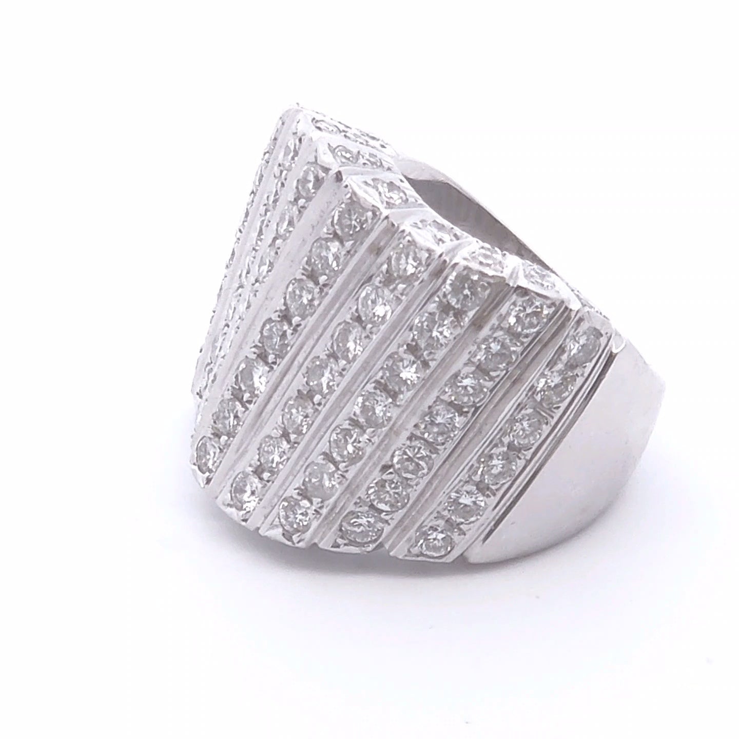 3.56ct Round Diamond Fashion Ring in 18k WG