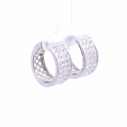 5.00ct Princess Cut Lab Diamond Invisible Hoop Earrings in 14k WG