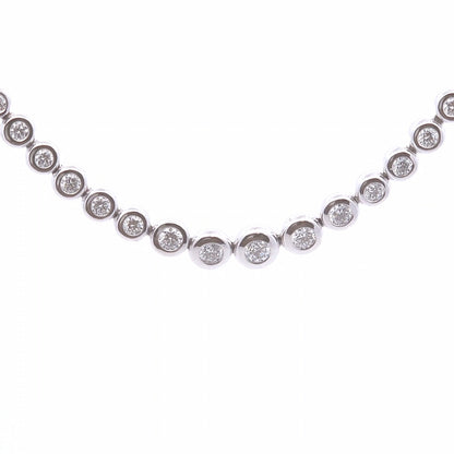 6.97ct Round Lab Diamond Bezel Set Necklace in 14k WG