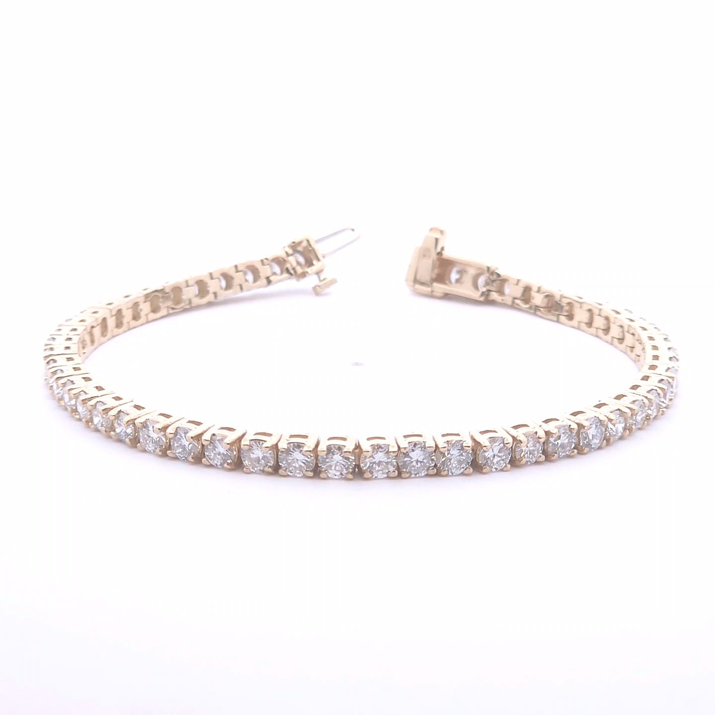 5.97ct Round Lab Diamond Tennis Bracelet in 10k YG