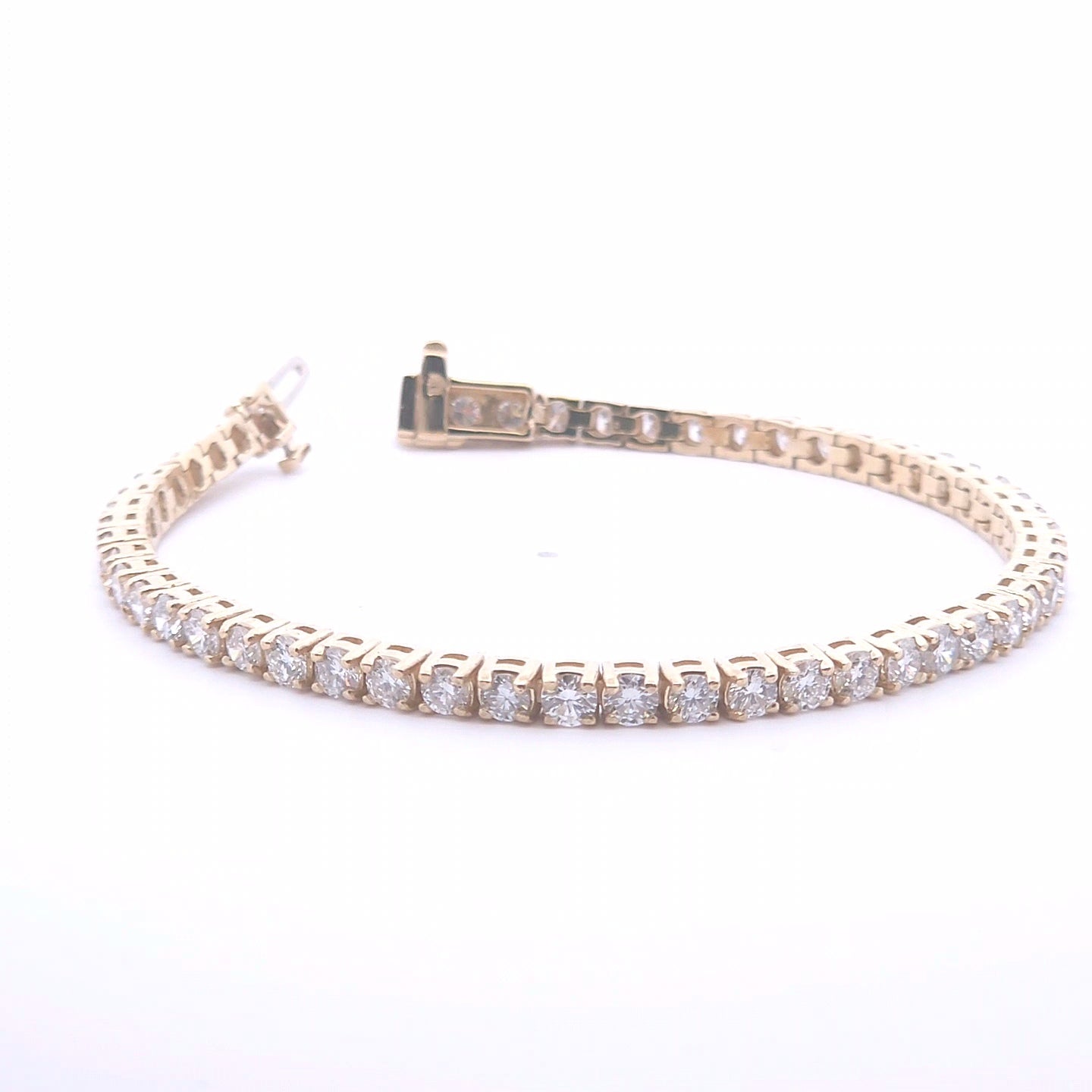 5.97ct Round Lab Diamond Tennis Bracelet in 10k YG