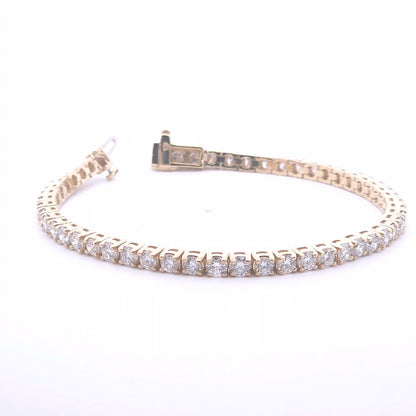 5.97ct Round Lab Diamond Tennis Bracelet in 10k YG