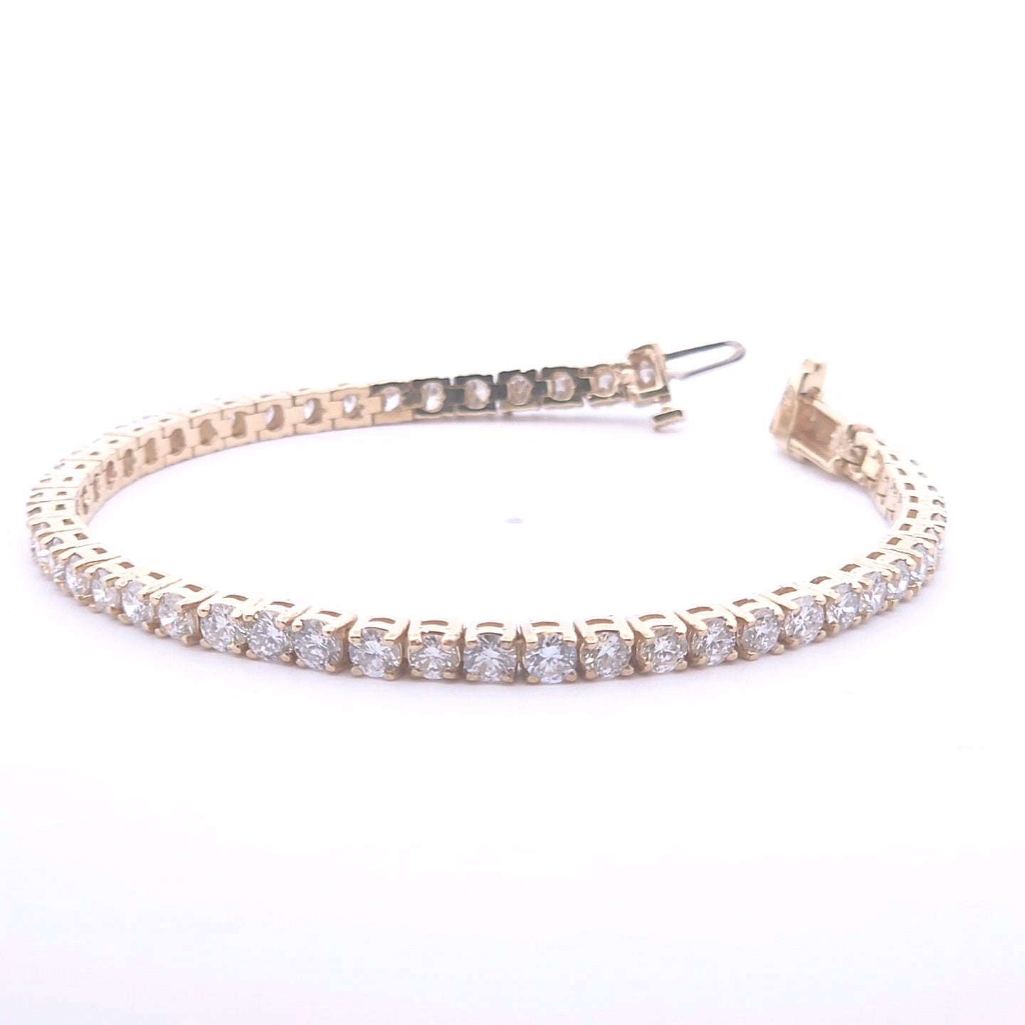 5.97ct Round Lab Diamond Tennis Bracelet in 10k YG