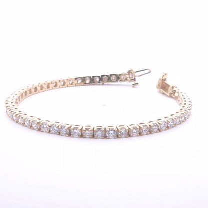 5.97ct Round Lab Diamond Tennis Bracelet in 10k YG