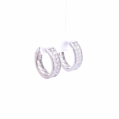 2.00ct Princess Cut Lab Diamond Invisible Hoop Earrings