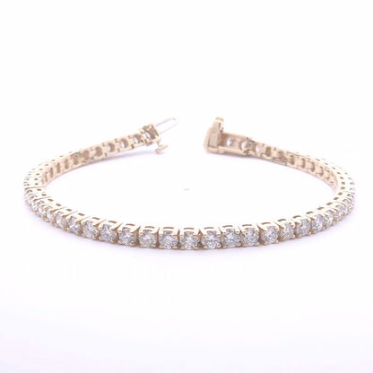 5.97ct Round Lab Diamond Tennis Bracelet in 10k YG