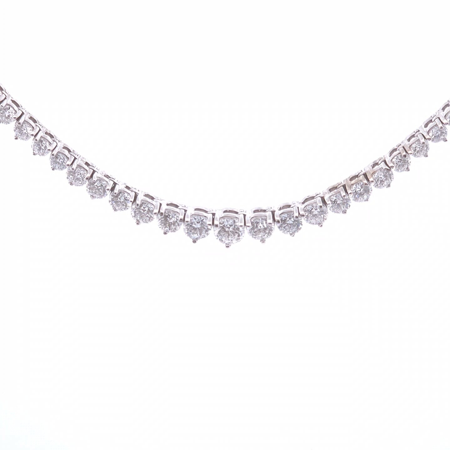 14.92ct Round Lab Necklace in 10k WG